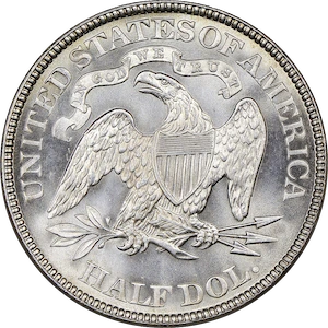 1839 seated liberty half dollar