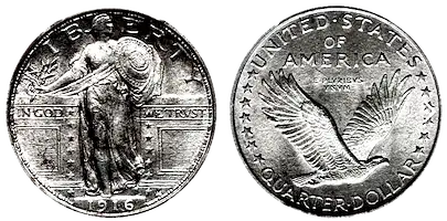 1916 Standing Liberty Quarter