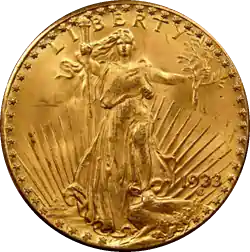 1933 Saint-Gaudens Double Eagle gold coin