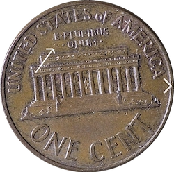 1965 Lincoln Memorial Cent Double Dot