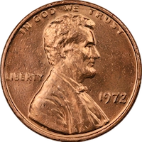 1972 double die Lincoln penny