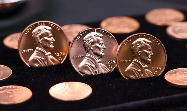 2025 Lincoln cents with Omega privy mark - the last U.S. pennies ever struck for circulation