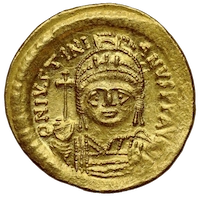 Byzantine gold solidus coin