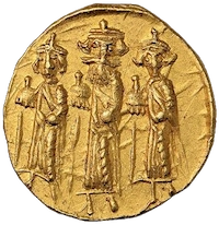 Byzantine coin with Islamic influence