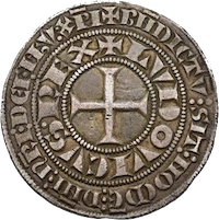Gros Tournois Louis IX medieval French coin