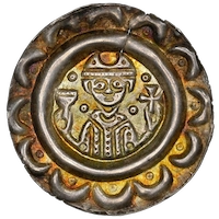German bracteate medieval silver coin