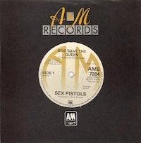 Sex Pistols God Save the Queen A&M single