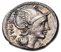 Roman Republic silver denarius