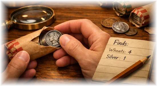 coin roll hunting