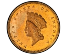 US gold one dollar coin