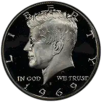 Proof Kennedy half dollar