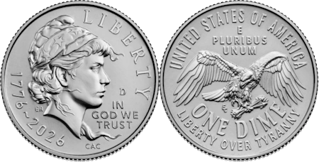 2026 Semiquincentennial coins — 1776~2026 quarters, dime, and half dollar